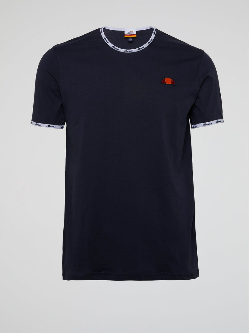 Eden Navy Logo Trim T-Shirt