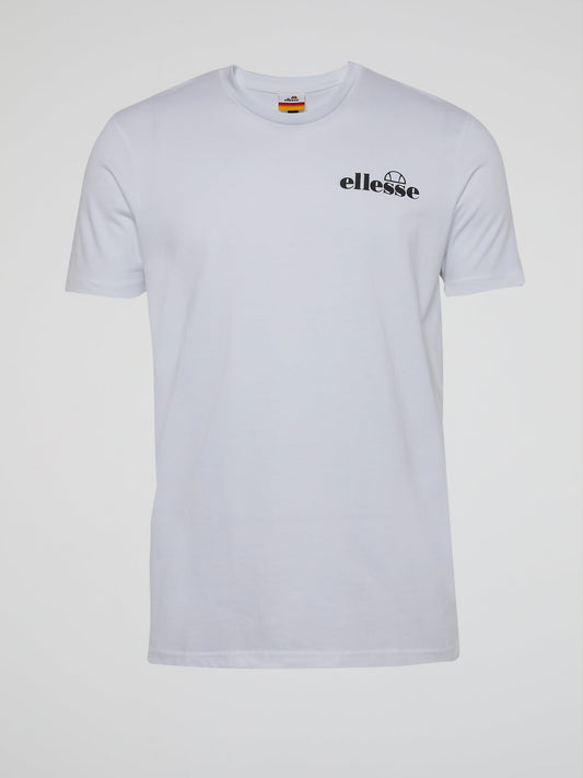 Fondato White Rear Print T-Shirt