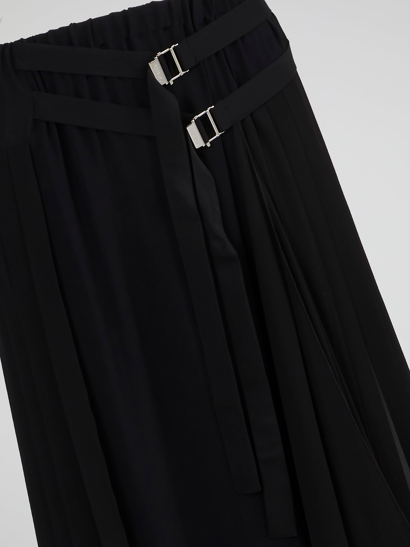 Black Pleated Maxi Skirt