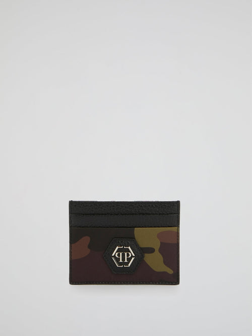 Camo Appliquéd Credit Card Holder