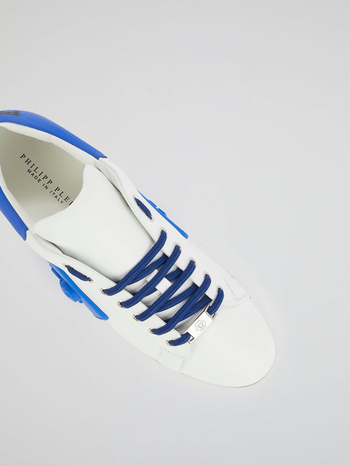 Phantom Kick$ Blue Low-Top Sneakers