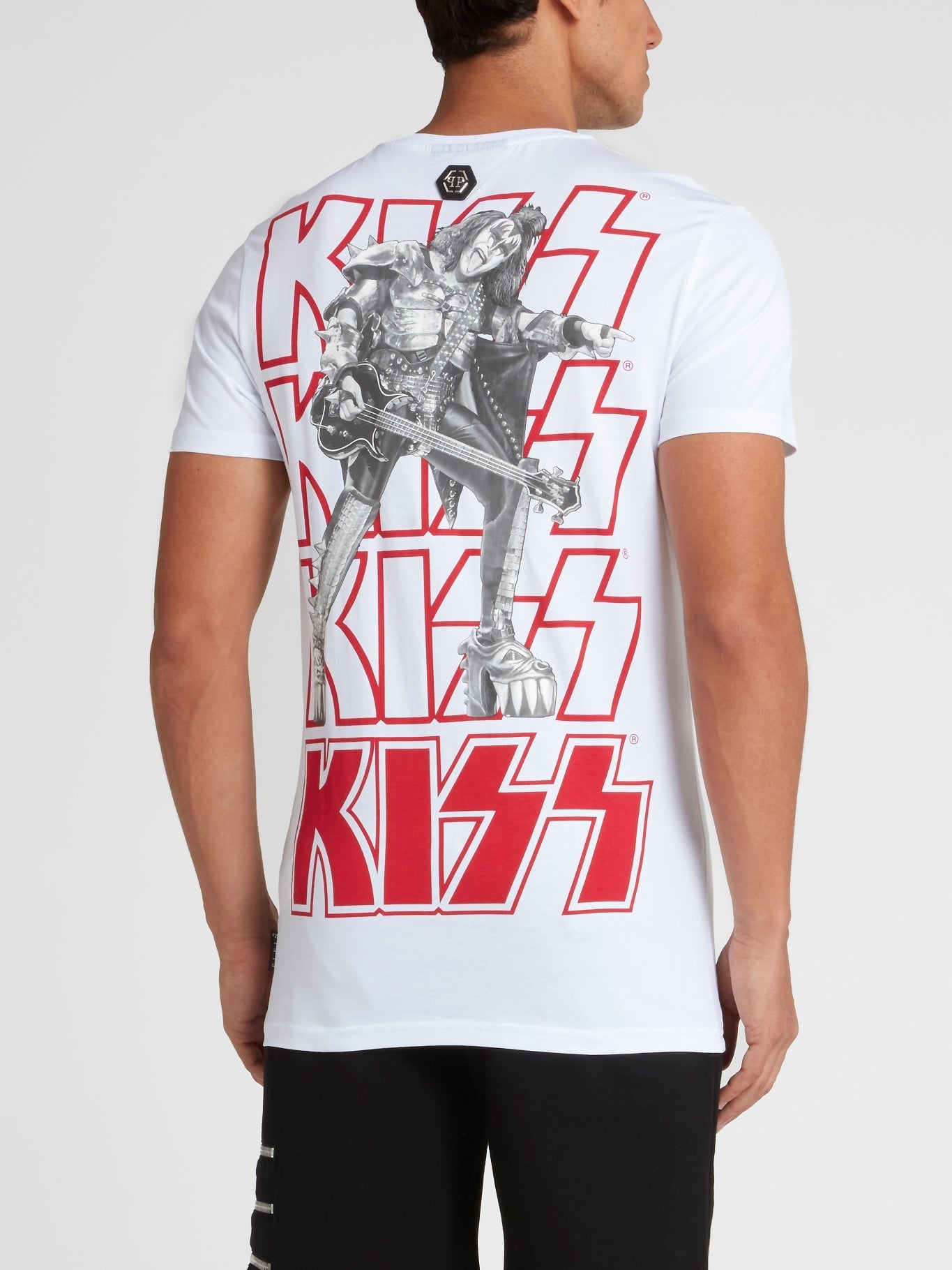 Rock Band Print White Crewneck T-Shirt