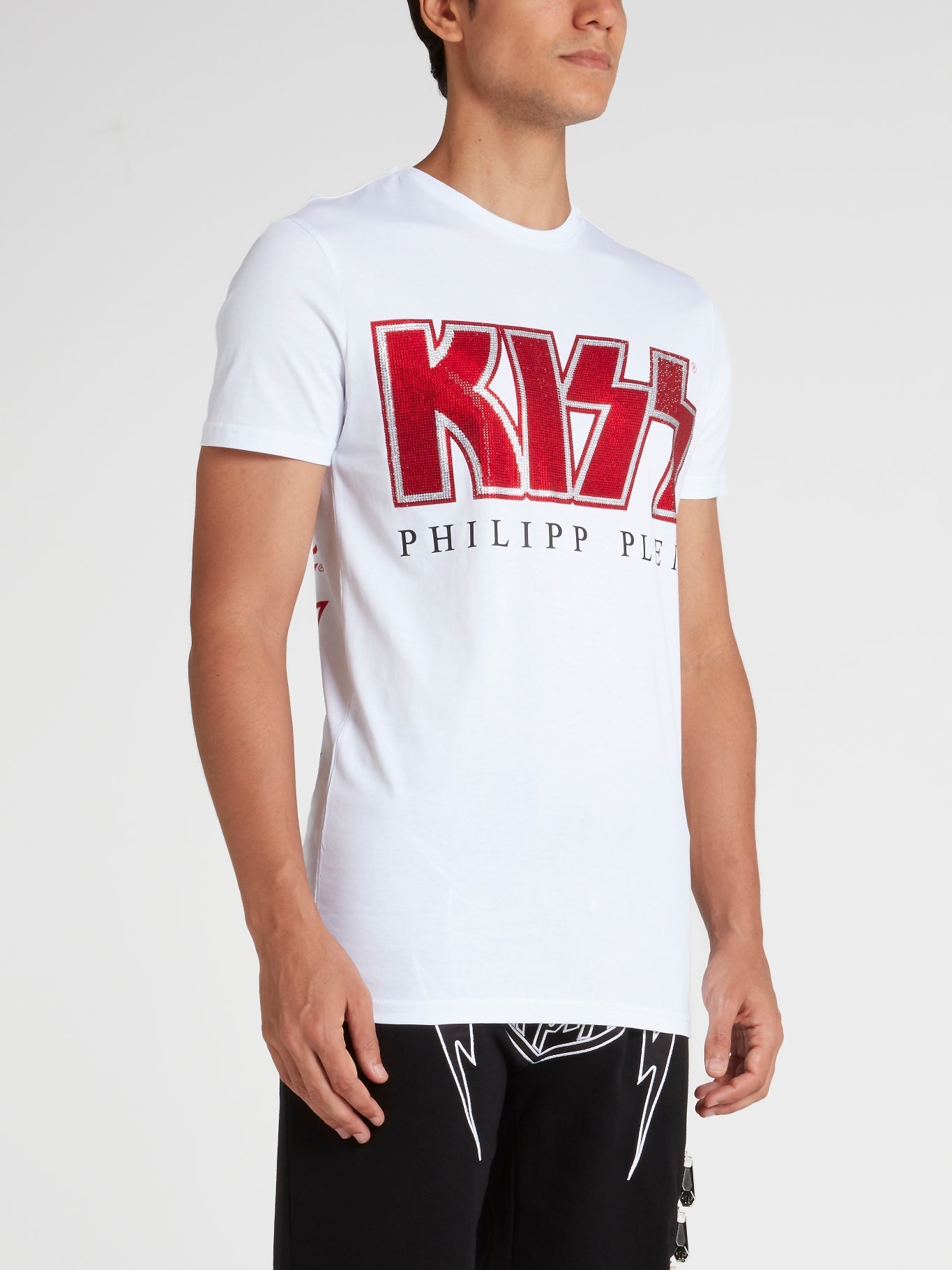 Rock Band Print White Crewneck T-Shirt