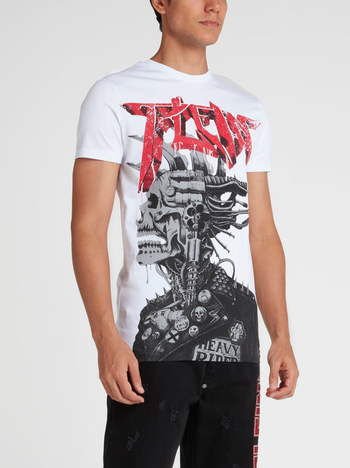 Rock PP White Graphic T-Shirt