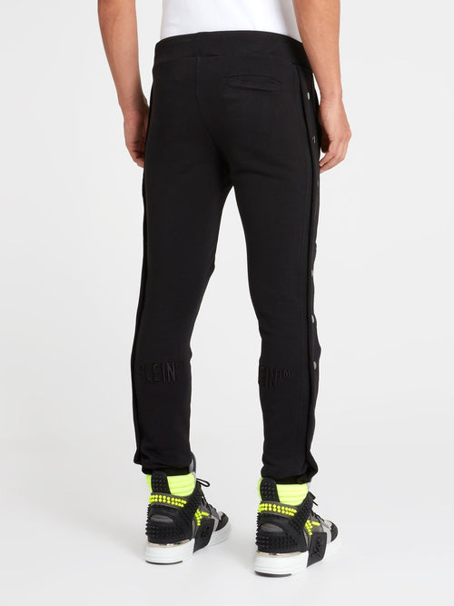 Black Tear Away Track Trousers