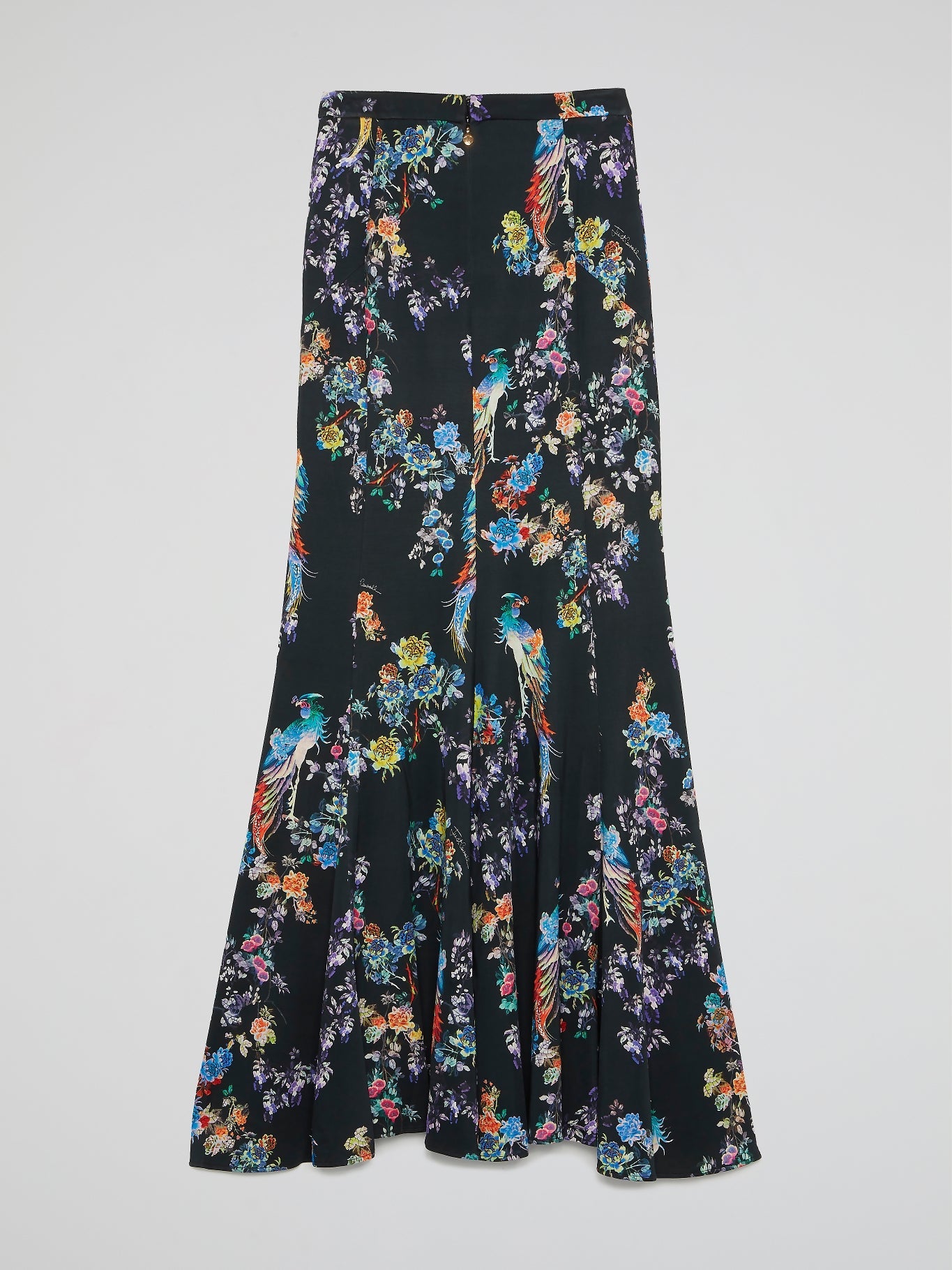 Floral Print Flared Maxi Skirt