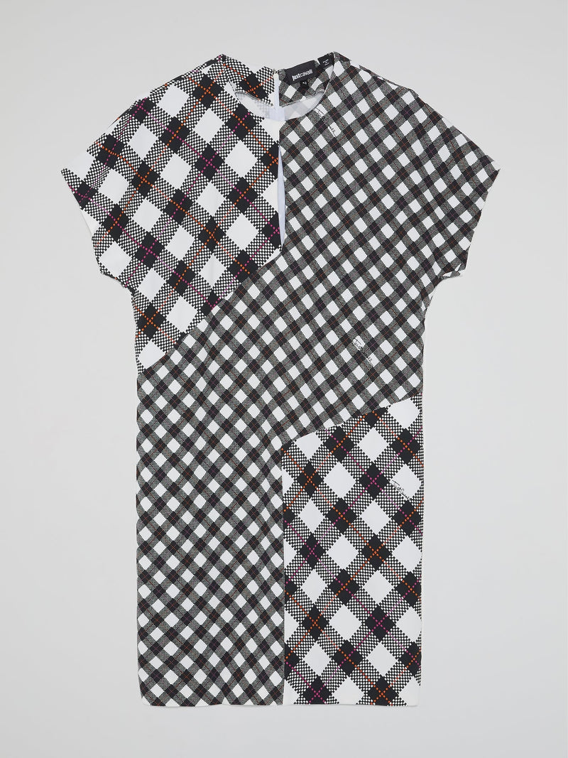 Check Print Shift Dress