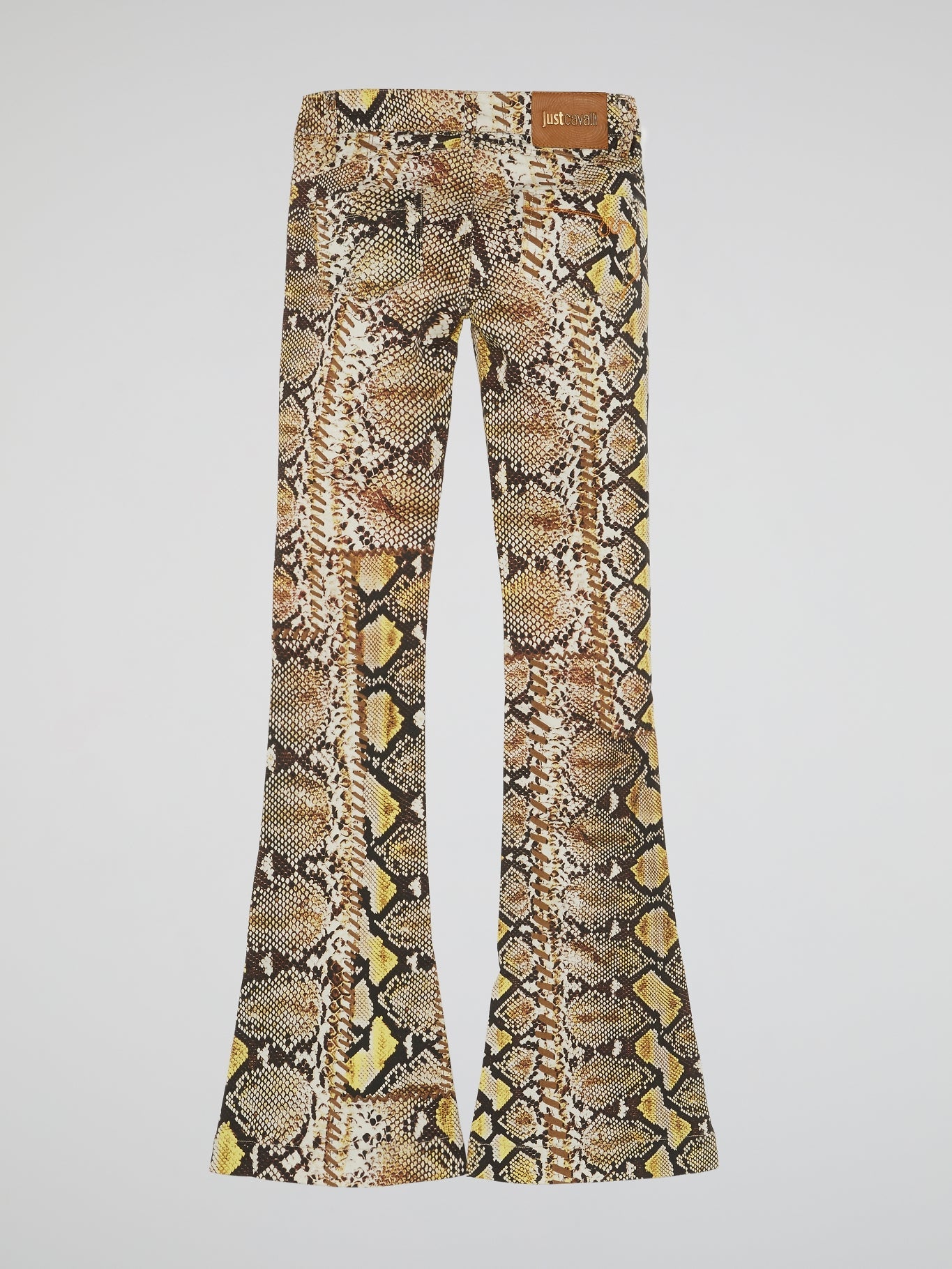 Snake Print Bell Bottom Pants