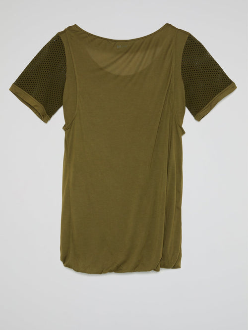 Olive Cowl Top