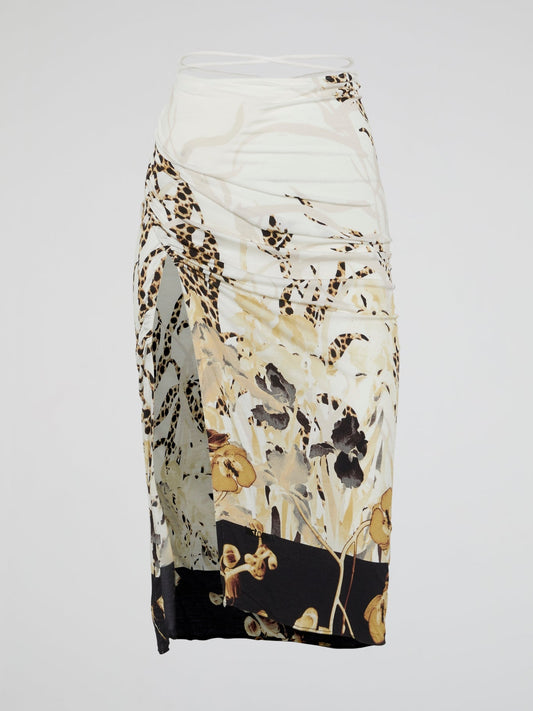 Floral Print Drape Pareo