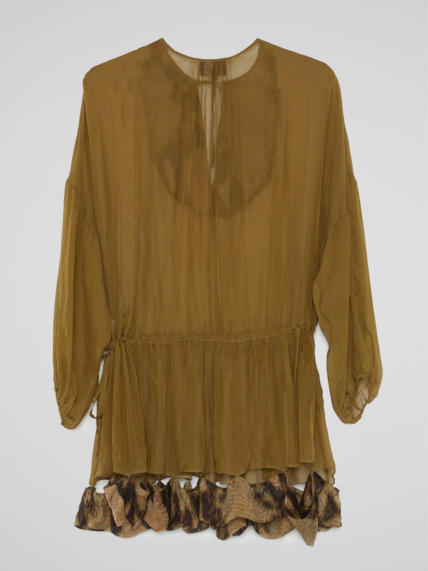 Brown Reptilian Hem Dress