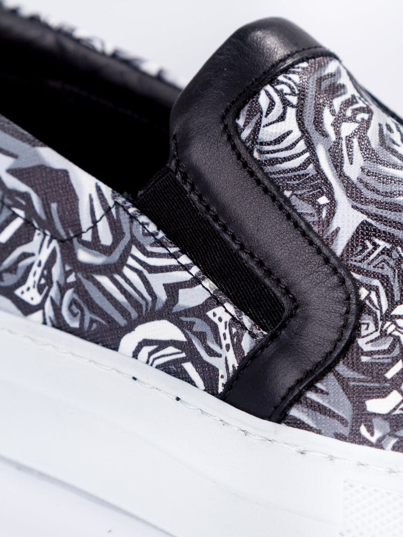 Tiger Print Slip On Sneakers