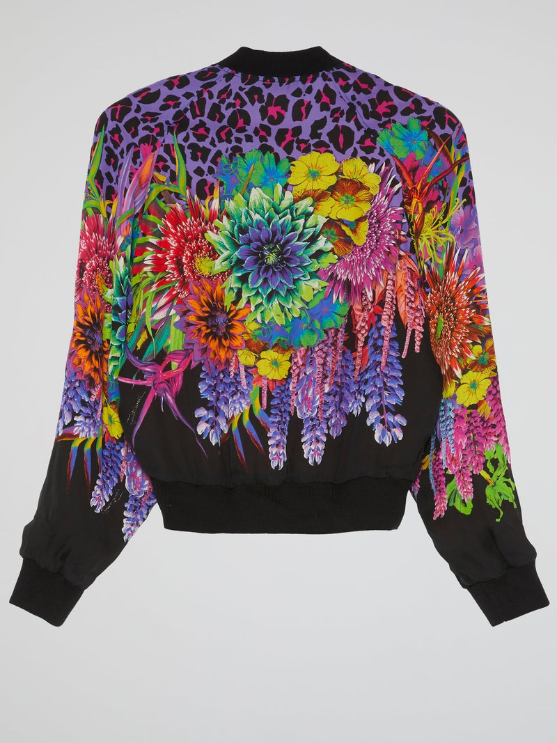 Floral Print Raglan Jacket