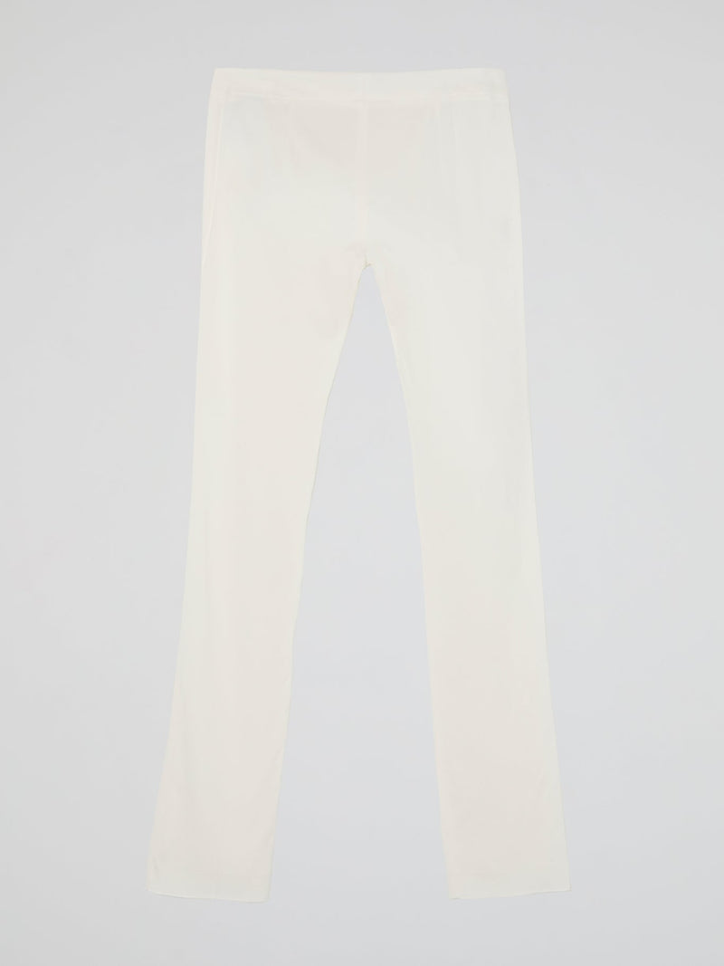 White Slim Fit Trousers