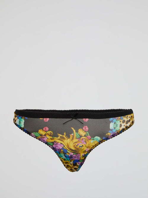 Rick-Rack Trim Printed Knickers