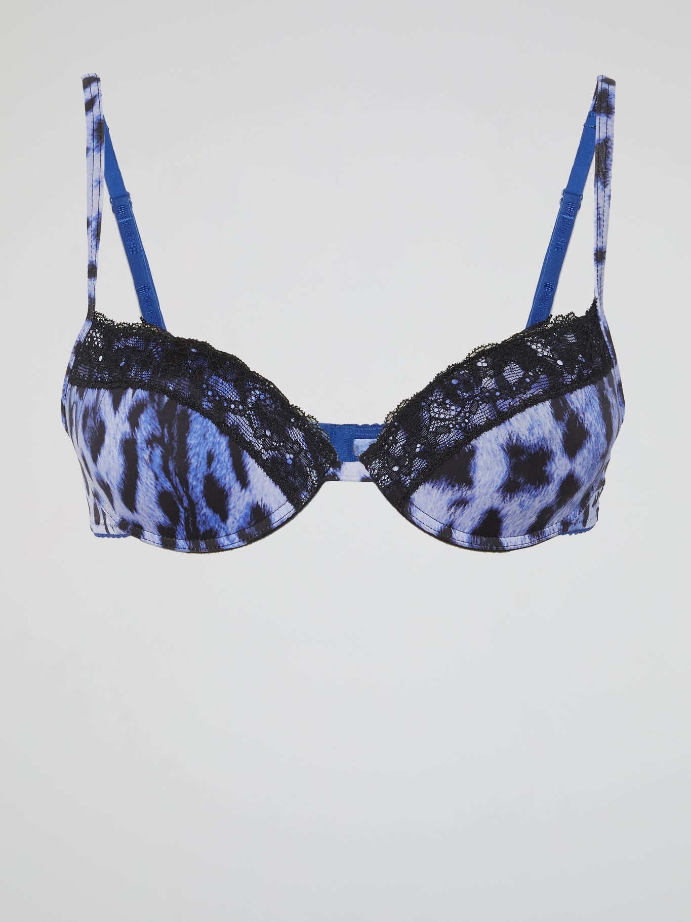 Leopard Print Lace Detail Bra