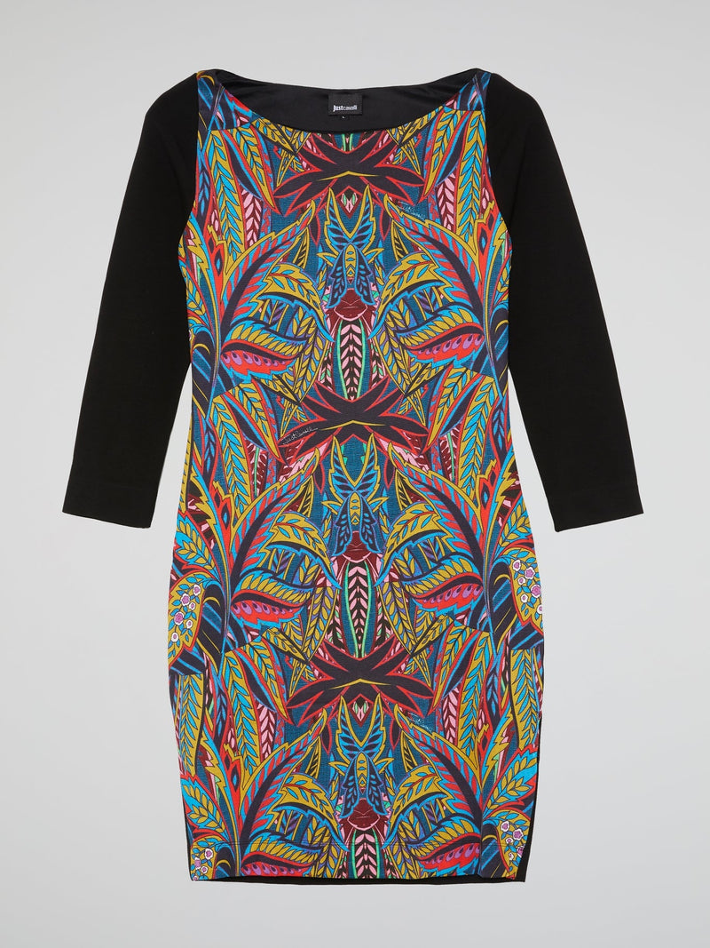 Pattern Print Sheath Dress