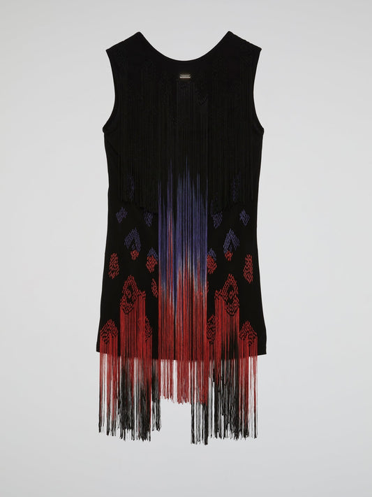 Fringe-Detail Sleeveless Top