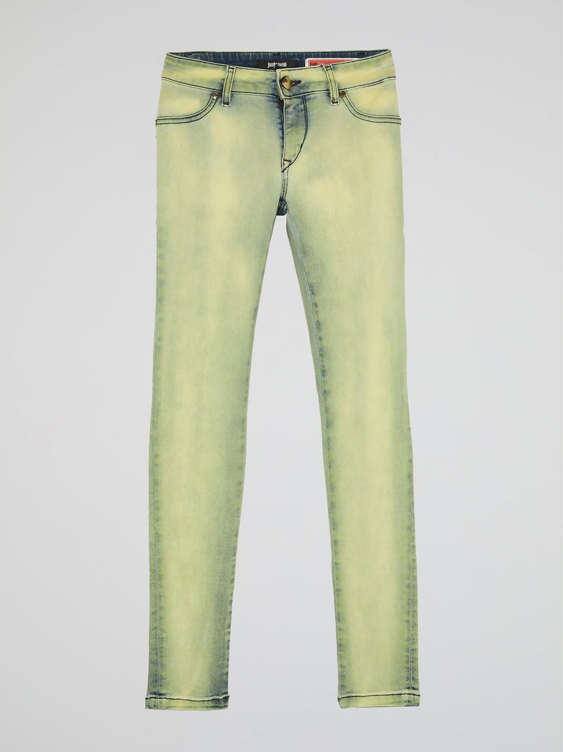 Green Acid Wash Jeans