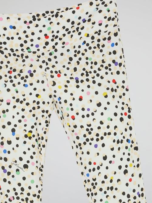 Polka Dot Bootcut Pants