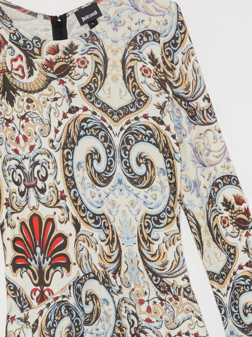 Paisley Print Long Sleeve Top