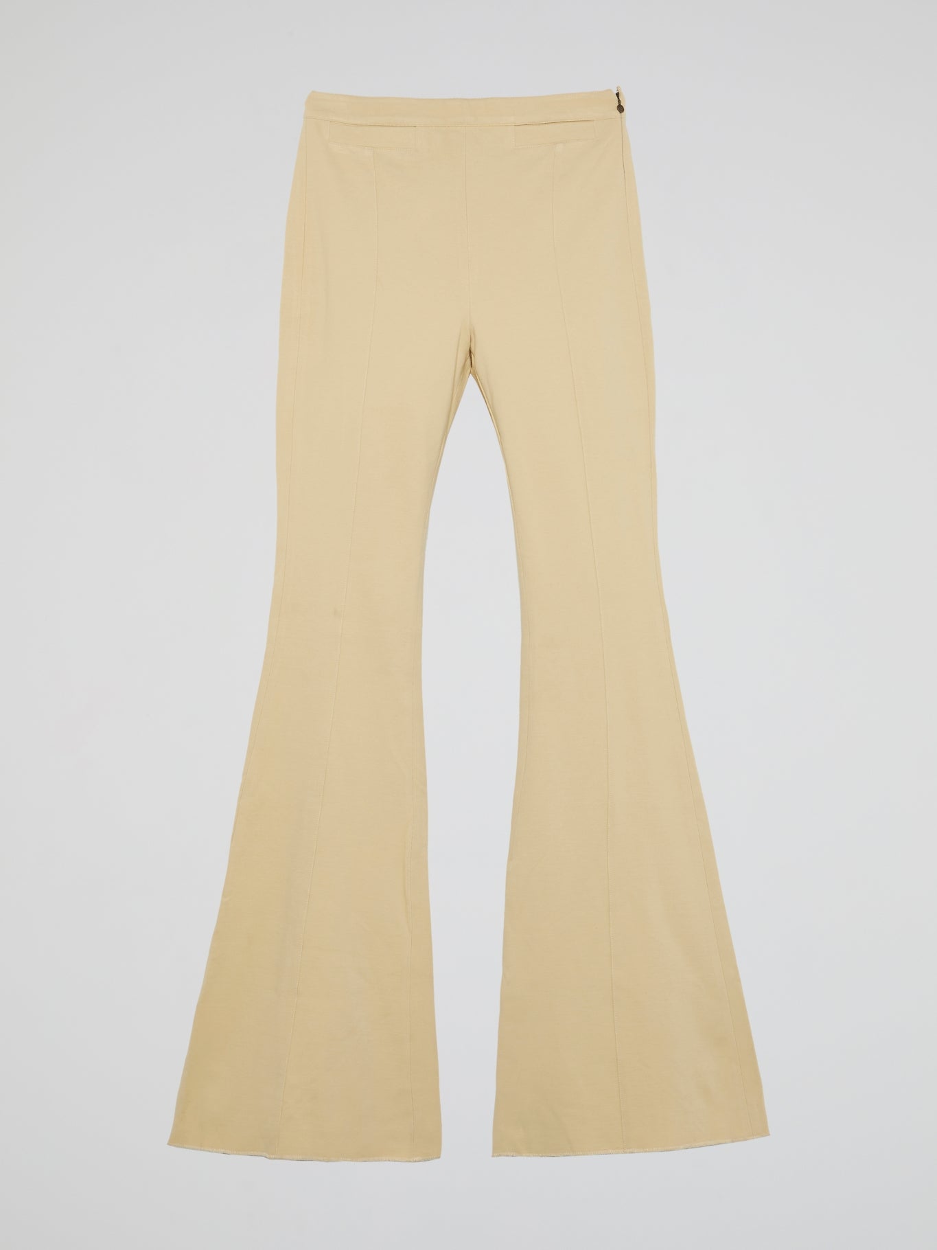 Beige Bell Bottom Pants