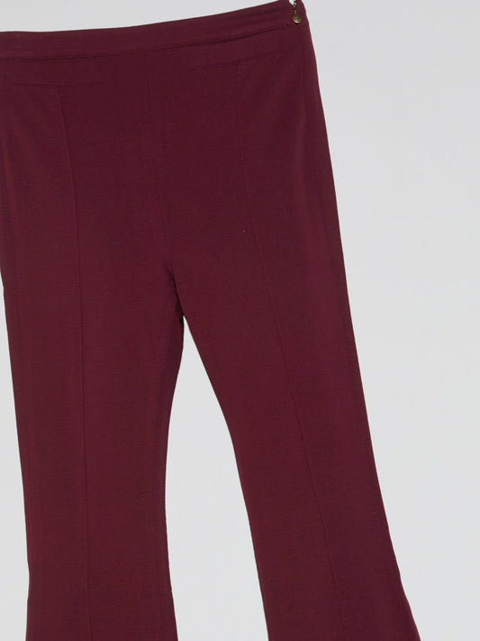 Burgundy Bell Bottom Pants