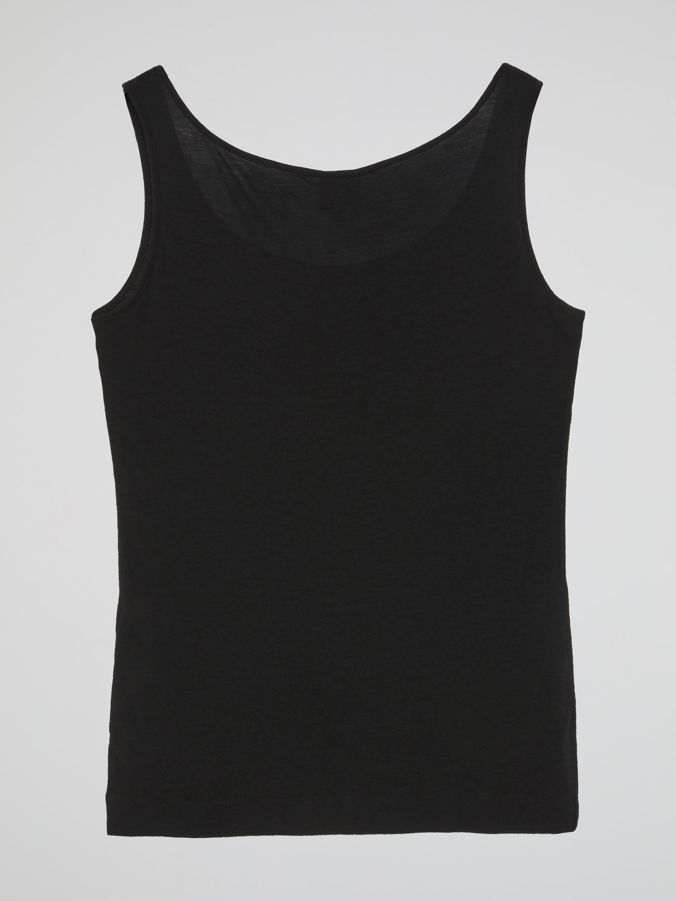 Black Cotton Tank Top