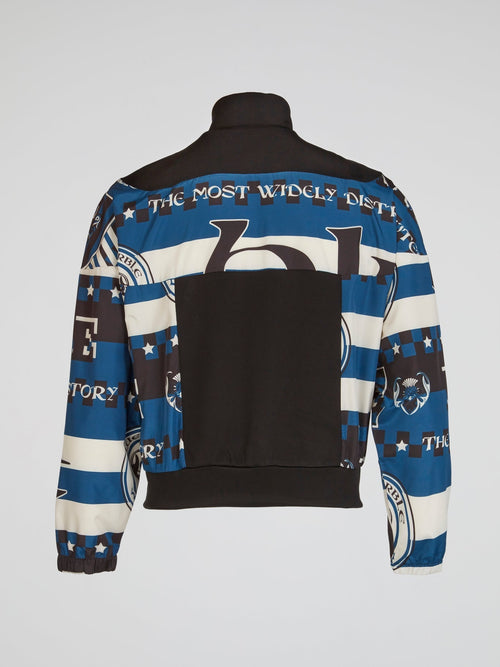 Print Panel Raglan Track Jacket