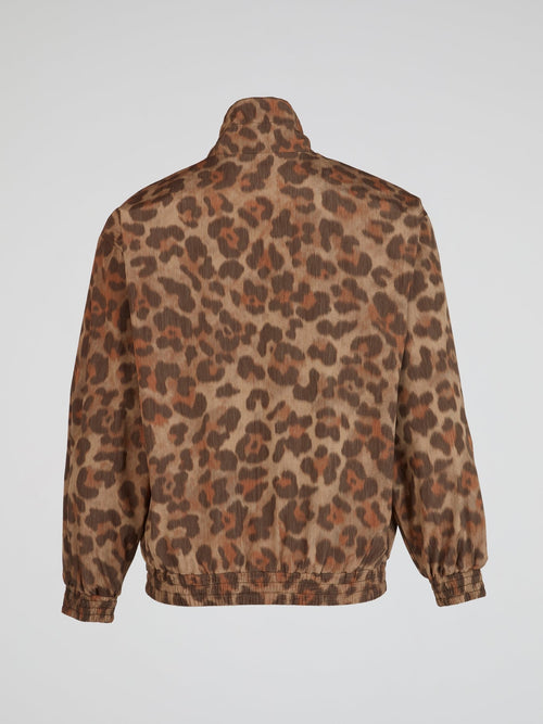 Leopard Print Track Jacket