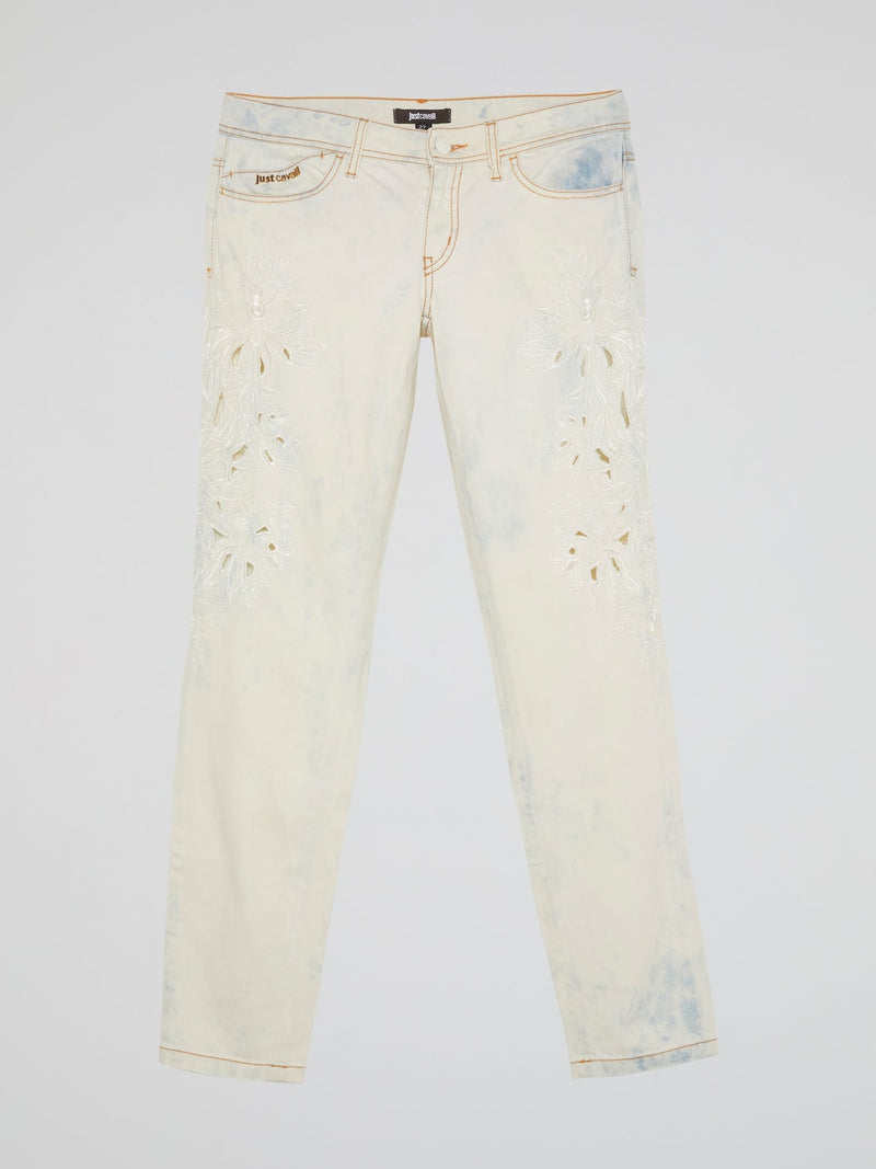 White Acid Wash Jeans