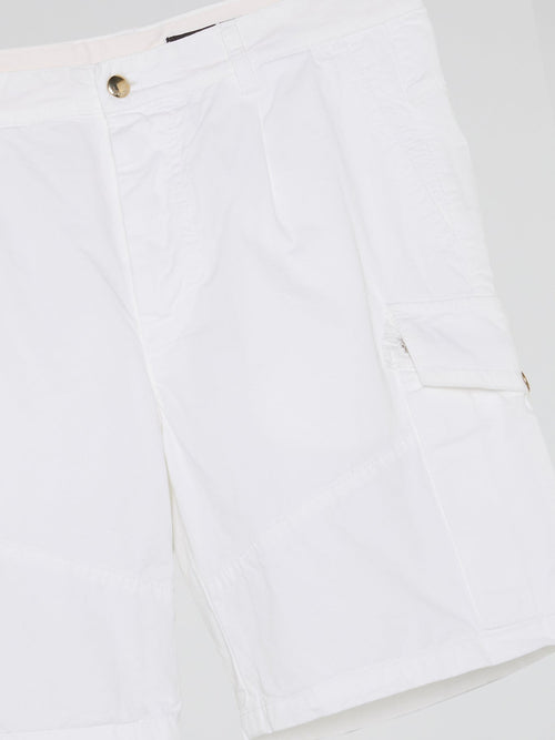 White Cargo Shorts