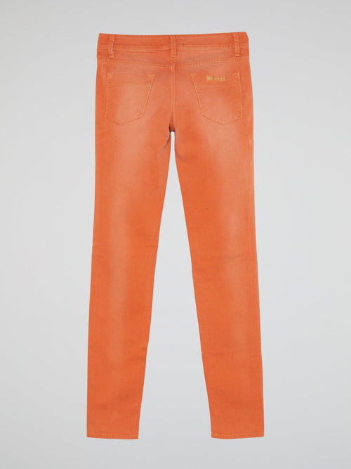 Orange Slim Fit Jeans