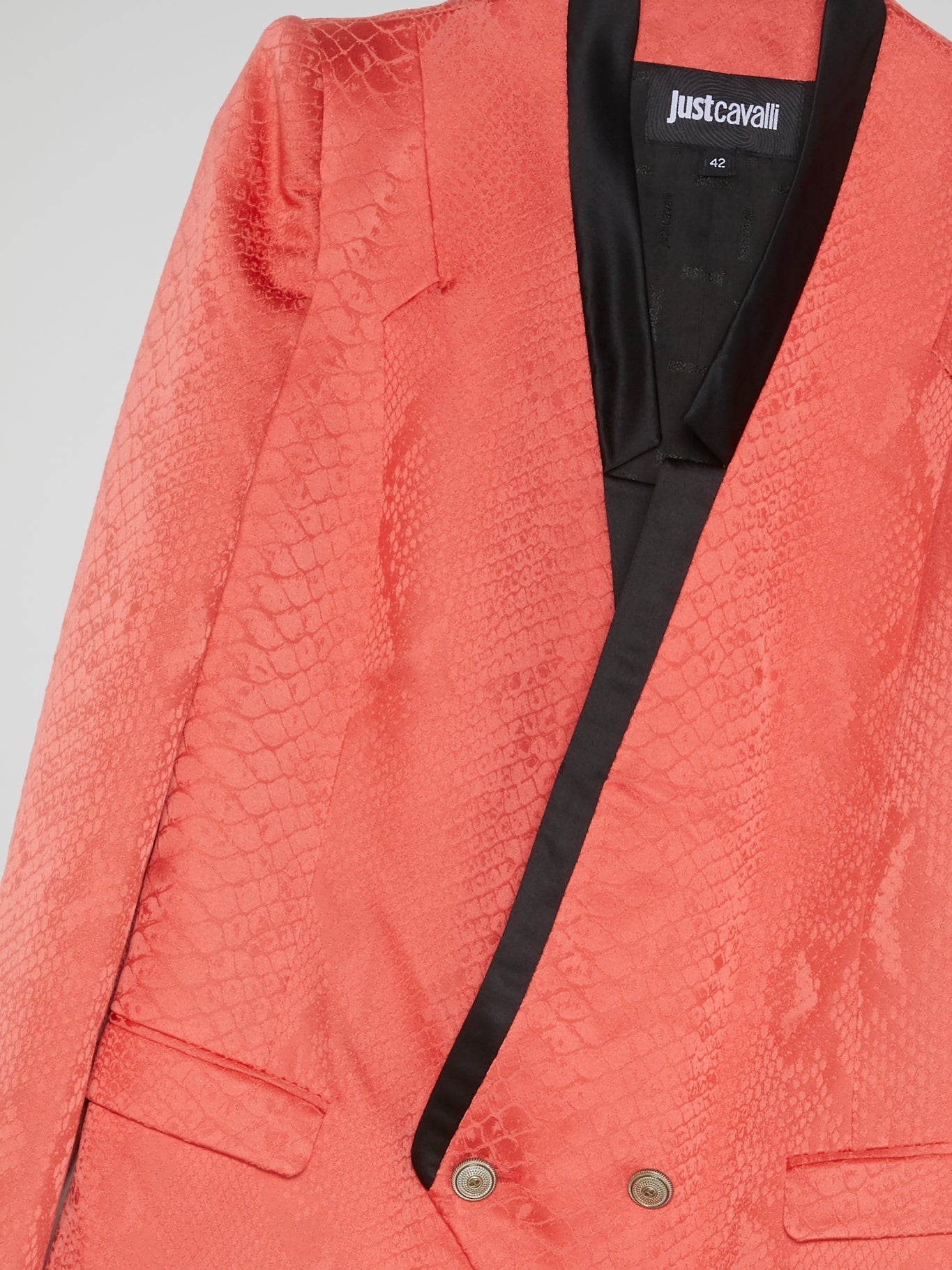 Coral Reptilian Blazer