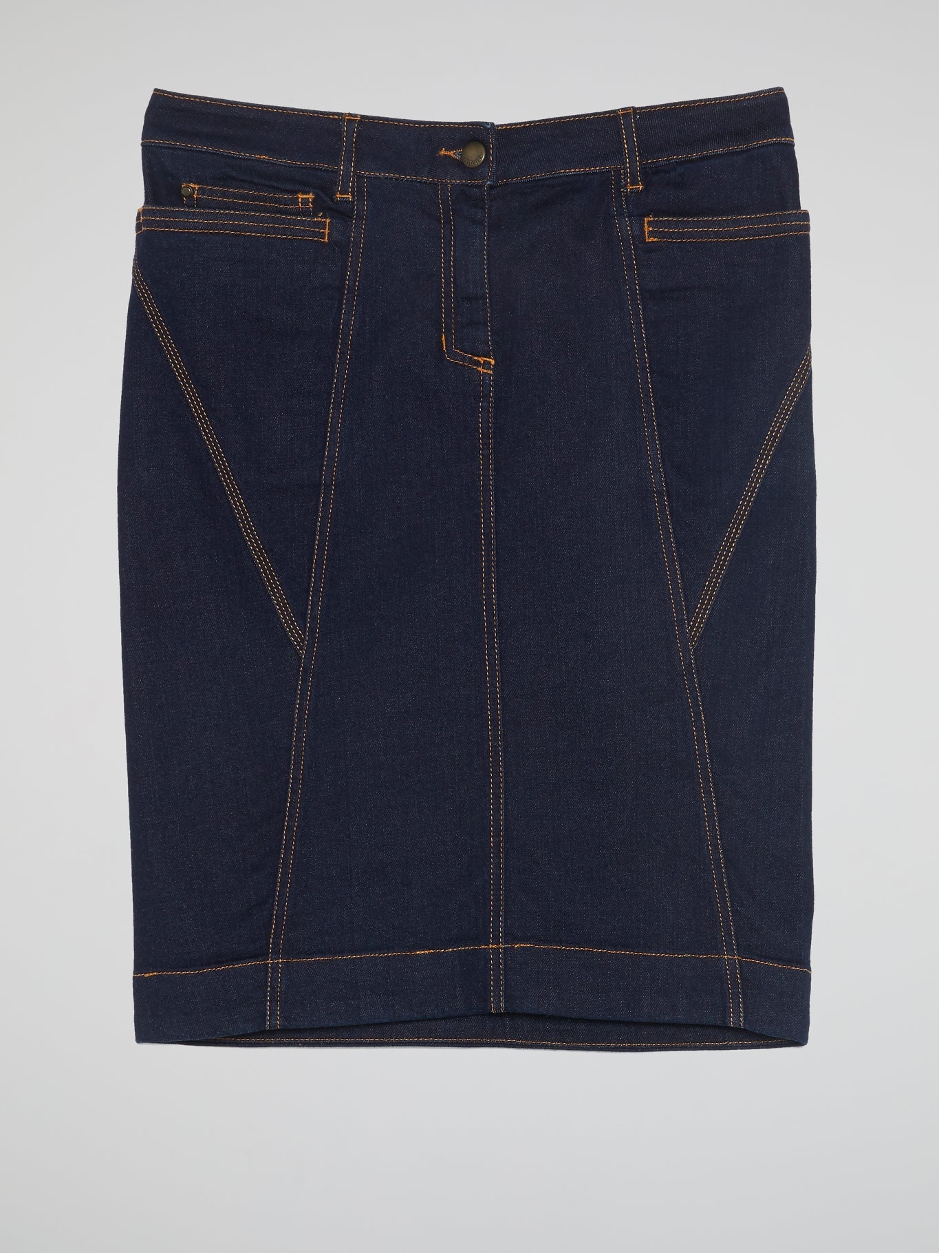 Pencil Cut Denim Skirt