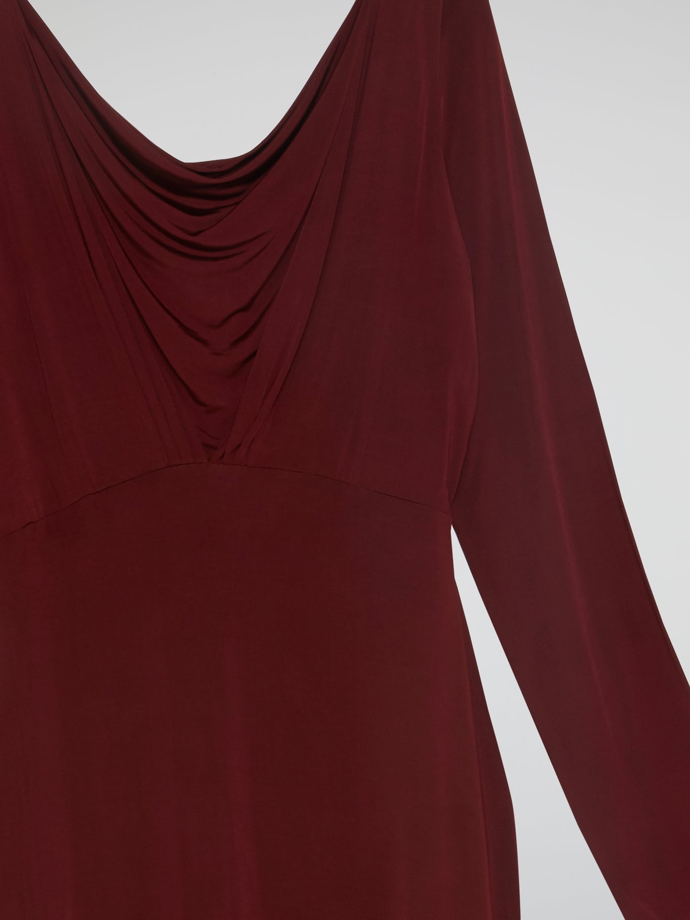 Burgundy Cowl Neck Dress