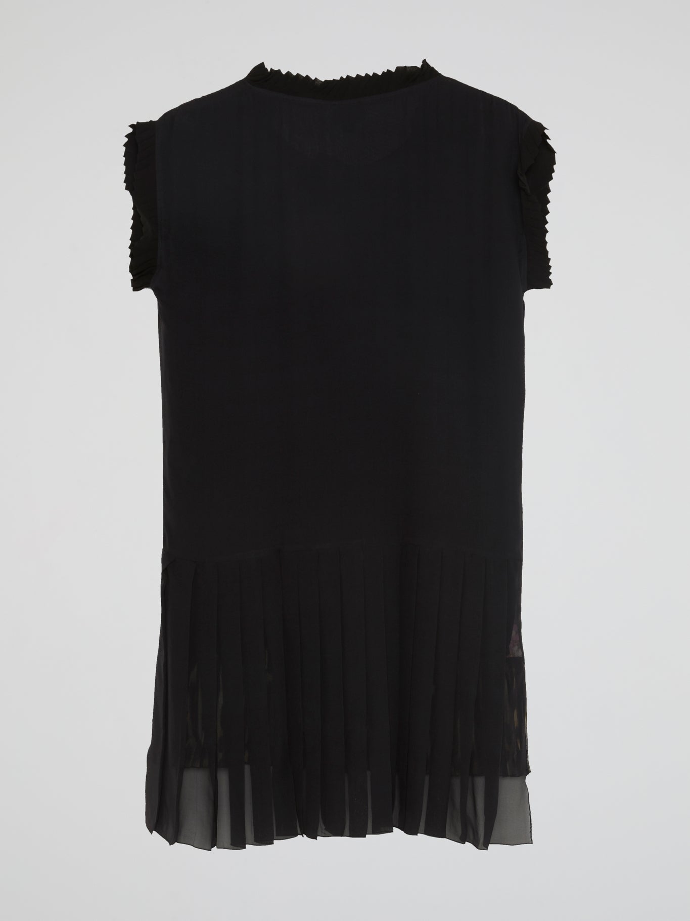 Pleated Trim Shift Dress