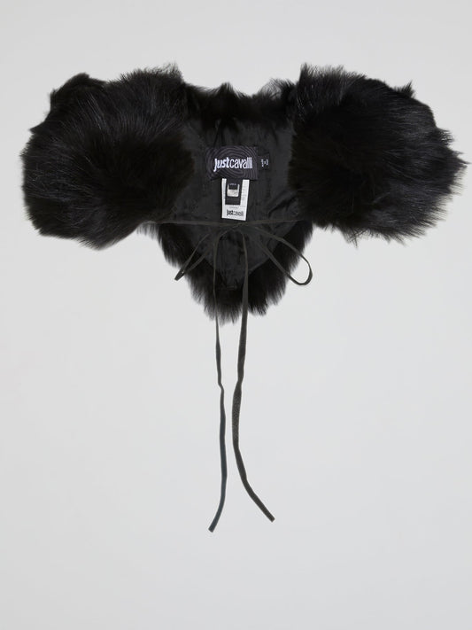 Black Fur Collar