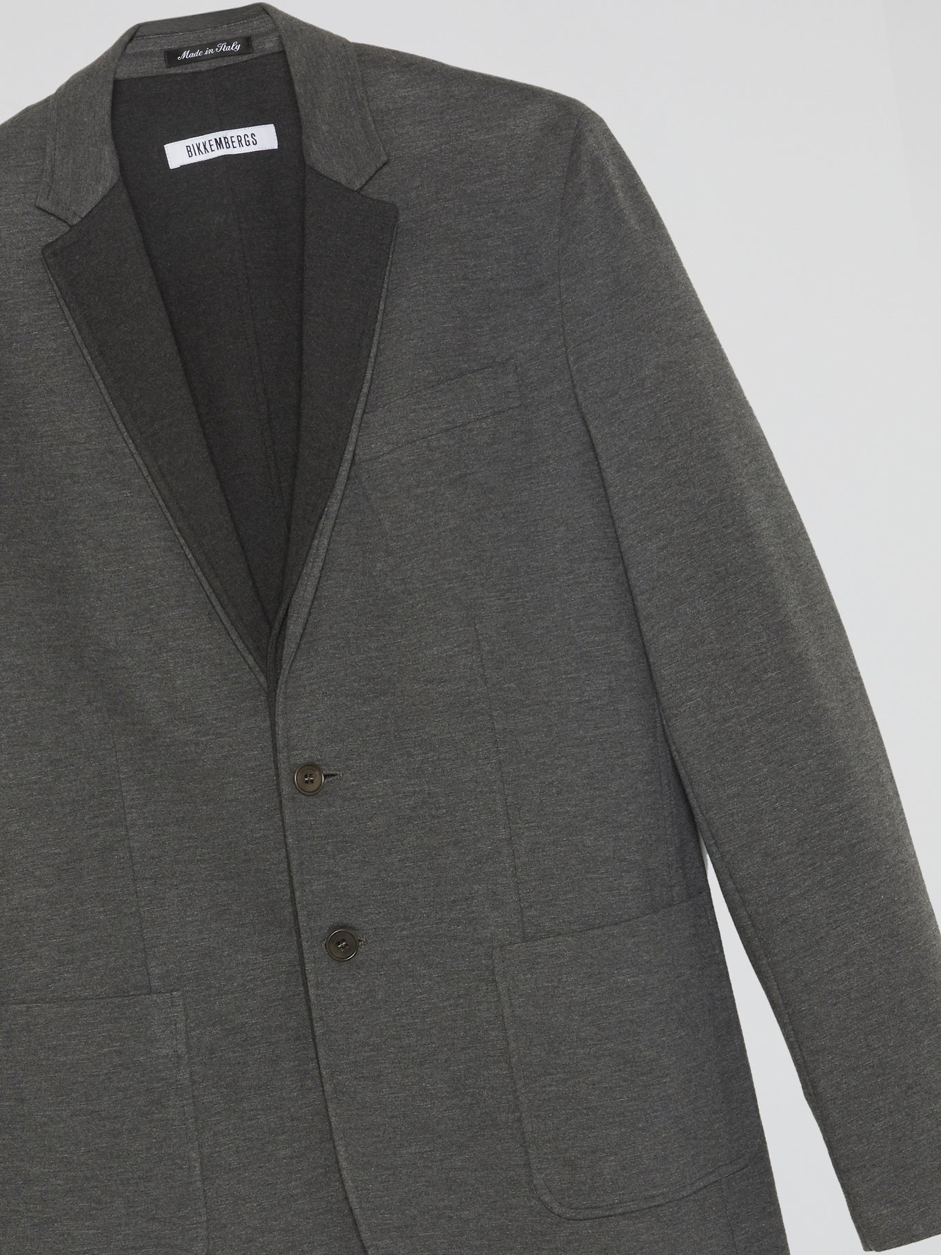 Grey Single-Breasted Blazer