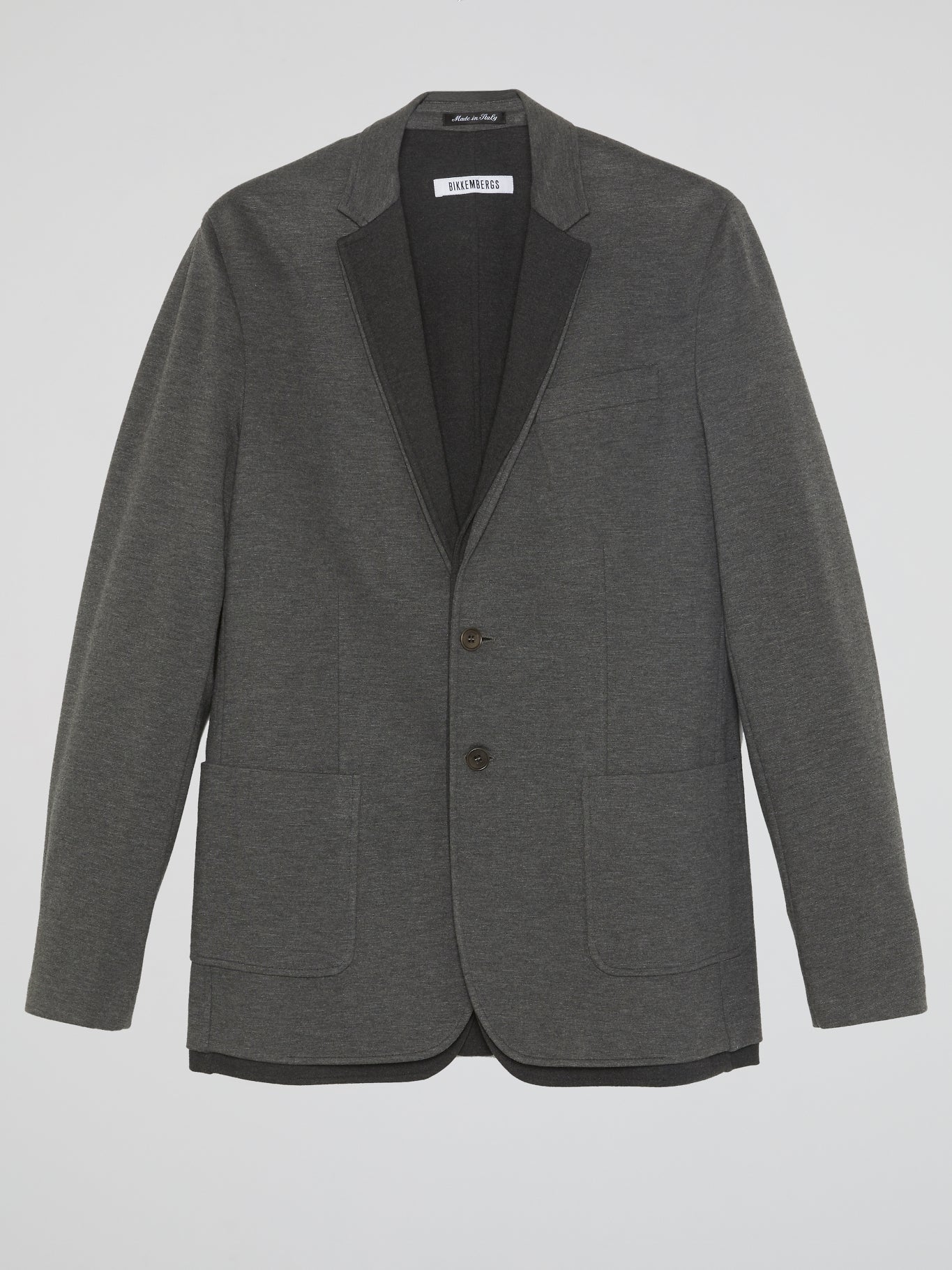 Grey Single-Breasted Blazer