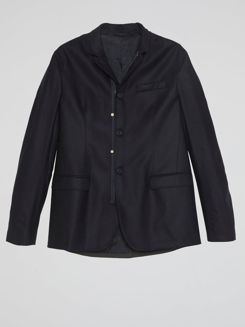 Navy Panelled Blazer