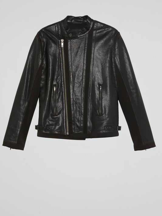 Black Leather Moto Jacket