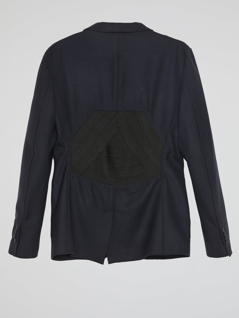 Navy Panel Detailed Blazer