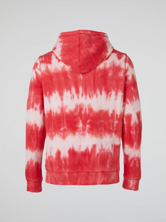 Red Marble Tie Dye Hoodie