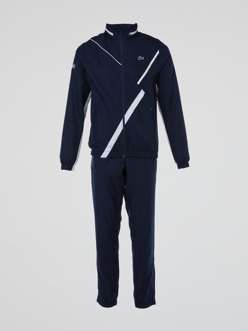 Navy Contrast Stripe Tracksuit