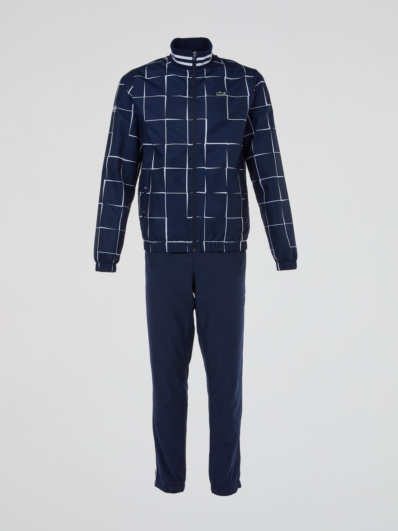 Navy Windowpane Plaid Tracksuit