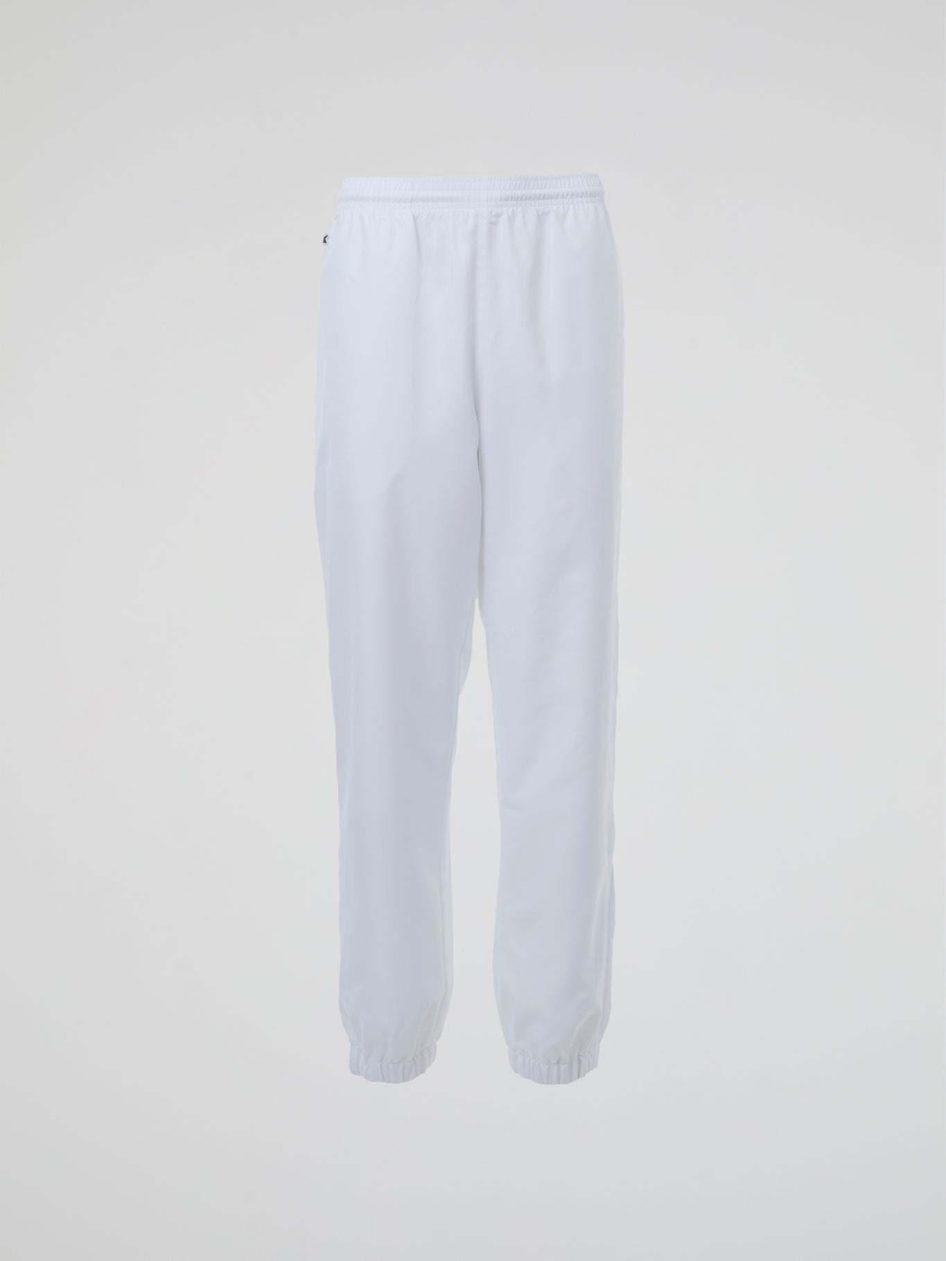 White Elastic Waist Track Pants