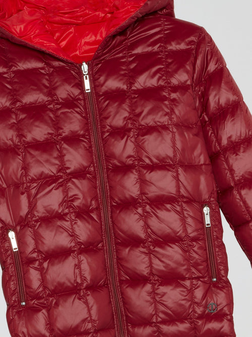 Red Reversible Quilted Jacket