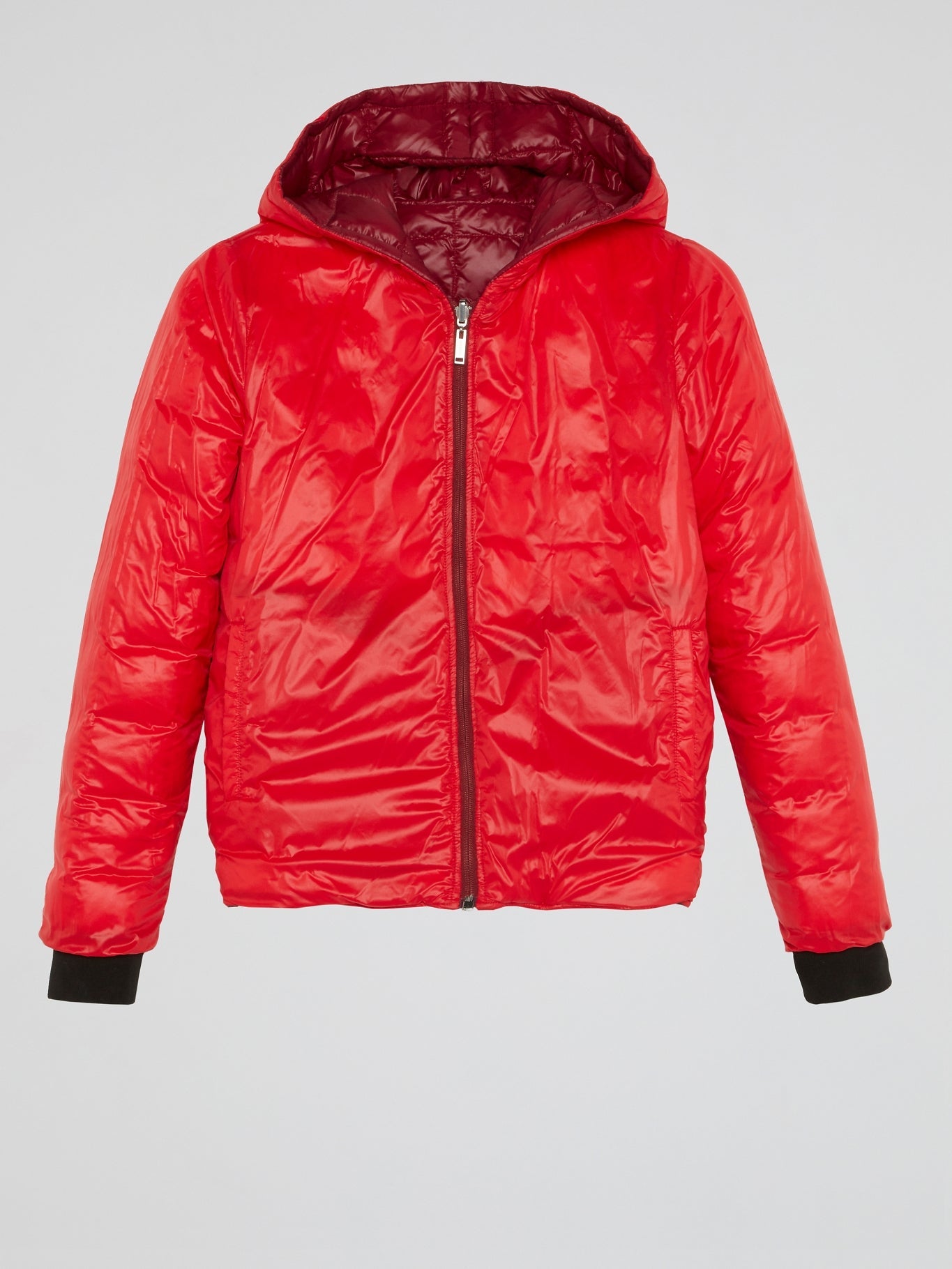 Red Reversible Quilted Jacket