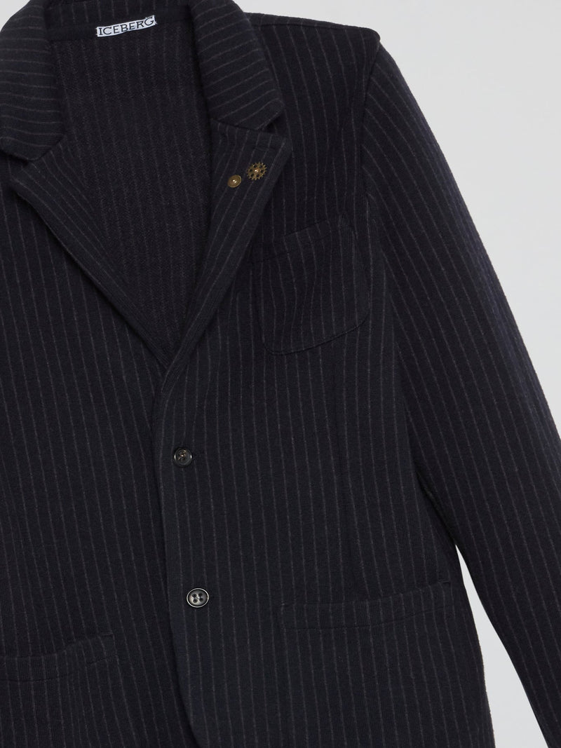 Black Pinstripe Blazer